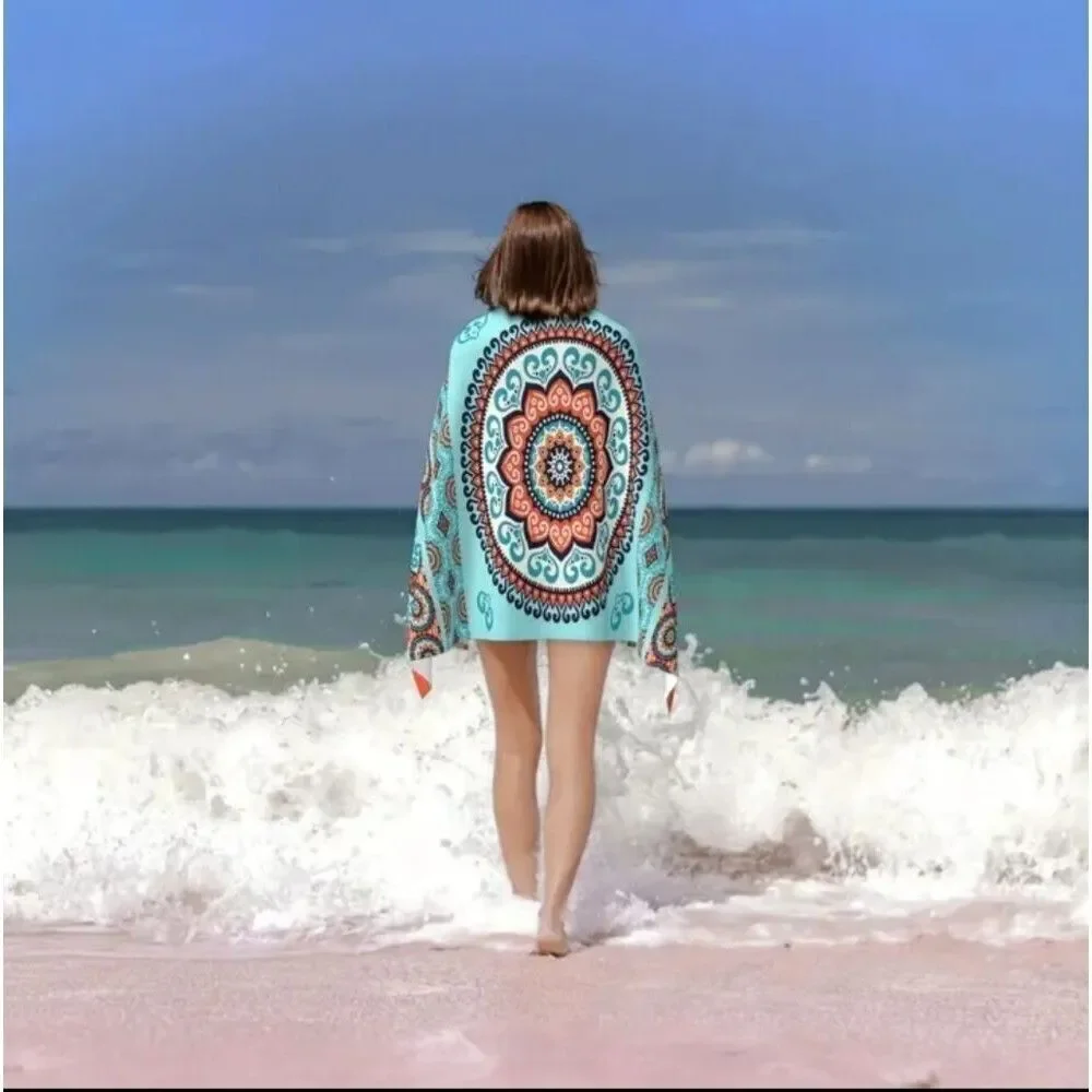 AQUA mandala microfiber lightweight moisture wicking towel paisley quick dry